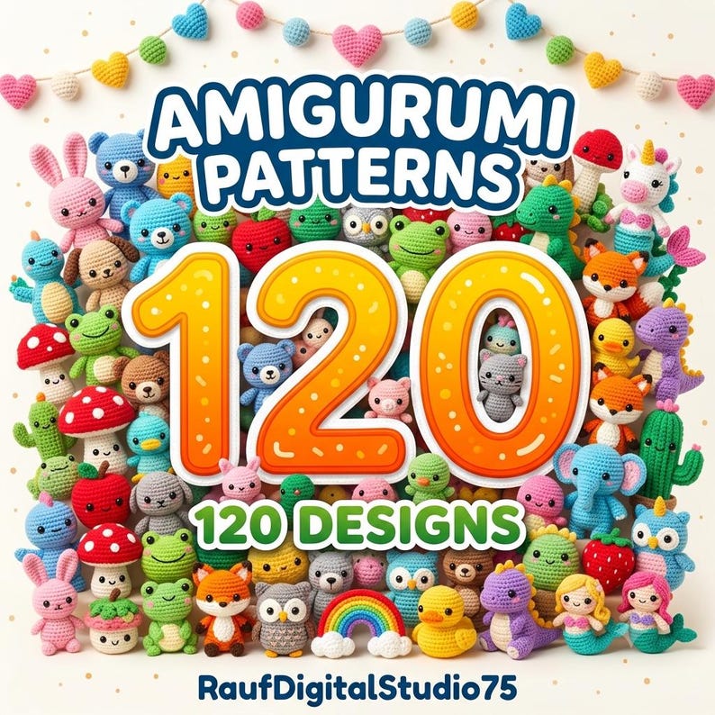 120+ Plushie Amigurumi Crochet Sewing Patterns Bundle, Animal Toy PDF ...