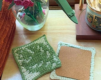 Monstera Leaf Coaster Crochet Pattern [PDF Download]