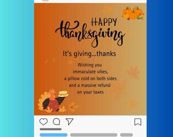 Carte de vœux numérique/imprimable pour Thanksgiving/Automne