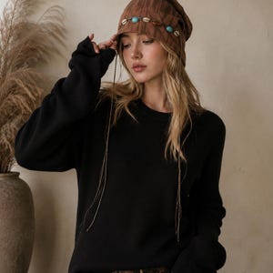 Slouchy Beanie Hat for Women, Boho Head Wrap Hat, Vintage Knit Cap, Oversized Baggy Beanie, Y2K Streetwear Hat, Soft Casual Fashion Hat