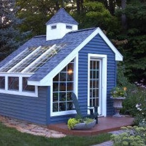 Greenhouse Garden Shed Building Project Plans - size 10 x 12