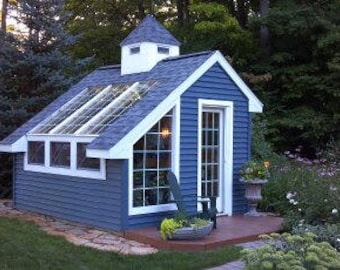 Greenhouse Garden Shed Building Project Plans - size 10 x 12