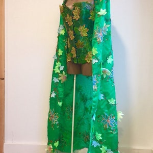 Green Floral Cape. One of a kind. Made in USA