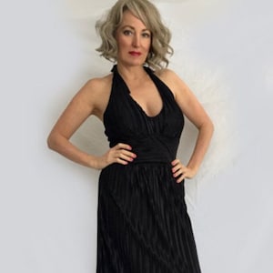 CLEARANCE Marilyn style black dress. Handmade in USA. Size medium
