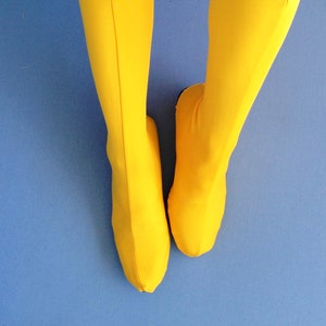 Yellow Thigh High Boots. Bootlet shoe covers. Handmade original image 5