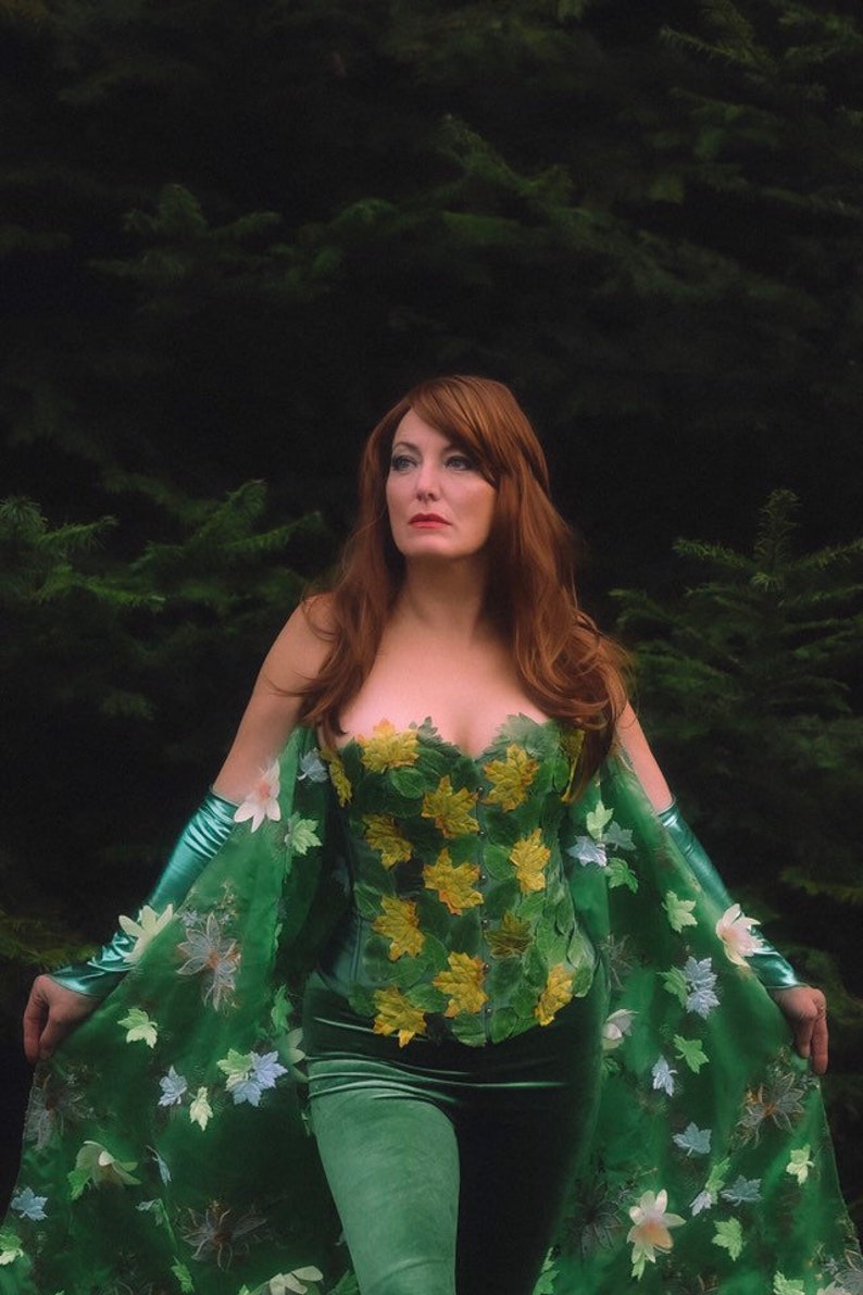 Plus Size Poison Ivy Deluxe Corset. Handmade in USA. One of a Etsy UK