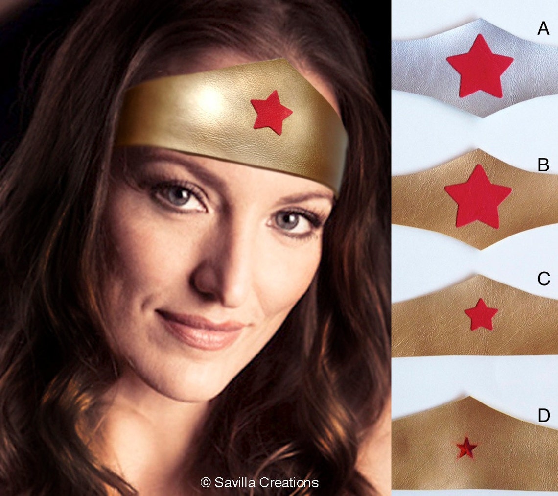 Wonder Woman Headband / Tiara. 4 Styles. Silver or Gold. Hand - Etsy