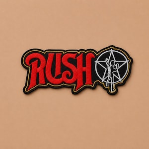 Rush-Stickaufnäher, Retro-Rockmusik-Abzeichen, zum Aufbügeln für Jacke, Weste, Rucksack & Mütze