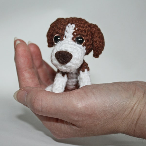 Hand Crocheted Little Amigurumi Puppy Dog - Beagle