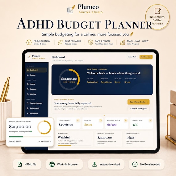 Budget Planner | Safe-to-Spend Tracker | Simple Budget Dashboard | Expense & Income Planner | Browser App