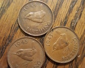 Britain Farthing lot of 3 1943-45