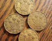 Britain 3 Pence lot of 4 1941-44 2feb