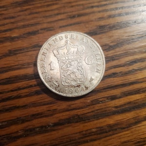 1964 Netherlands Antilles  Gulden SILVER
