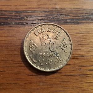 1952 AH1371 Morocco 20 Franc  UNC  *inv