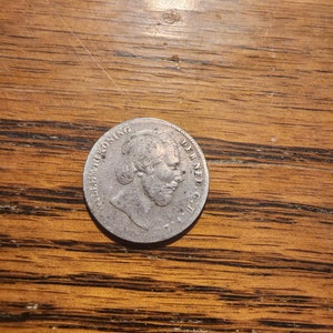 1858 Netherlands  1/2 Gulden SILVER