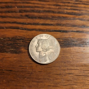 1968 Austria 10 Schilling  SILVER