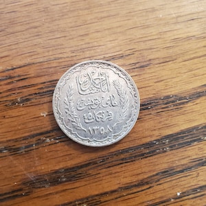 1939 Tunisia 5 Franc SILVER