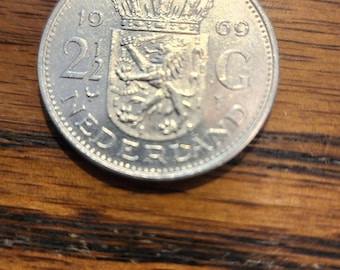 1969 Netherlands 2 1/2 Gulden