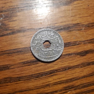 1942 AH1361 Tunisia 10 Centimes  AU  *inv3