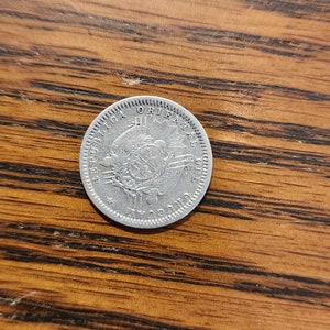 1942 Uruguay 10  Centesimo SILVER