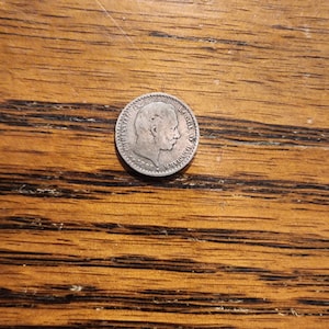 1888 Denmark 10 Ore SILVER  mintage 306K