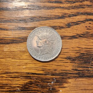1921 Guadeloupe Franc AU
