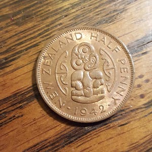 1942 Neuseeland 1/2 Penny (Stichtag) *Inv4