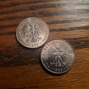 Poland 20 Złotych lot of 2  1989 & 1990