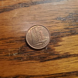 1969 Singapore  Cent  BU  toned