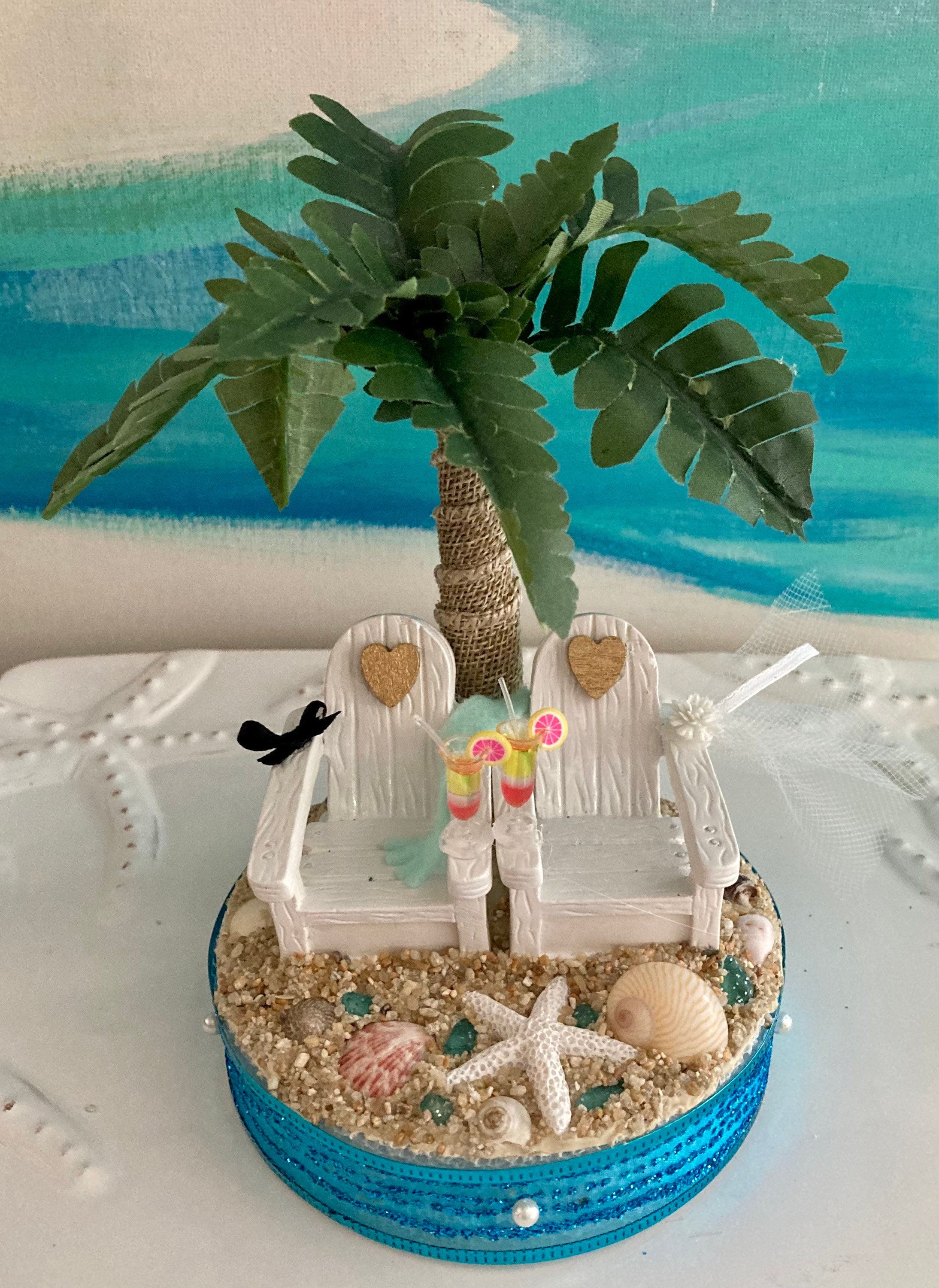 Beach Chair Wedding Cake Toppers