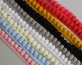 Mini Pom Pom Bobble Plain Trim - 9 colours
