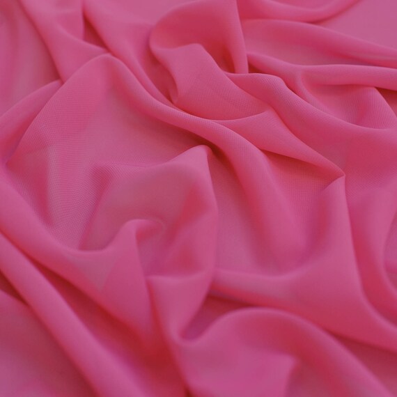 cerise pink chiffon dress