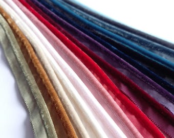 Soft Velvet flanged insert piping cord 5mm diameter – 15 colours - sold by the metre