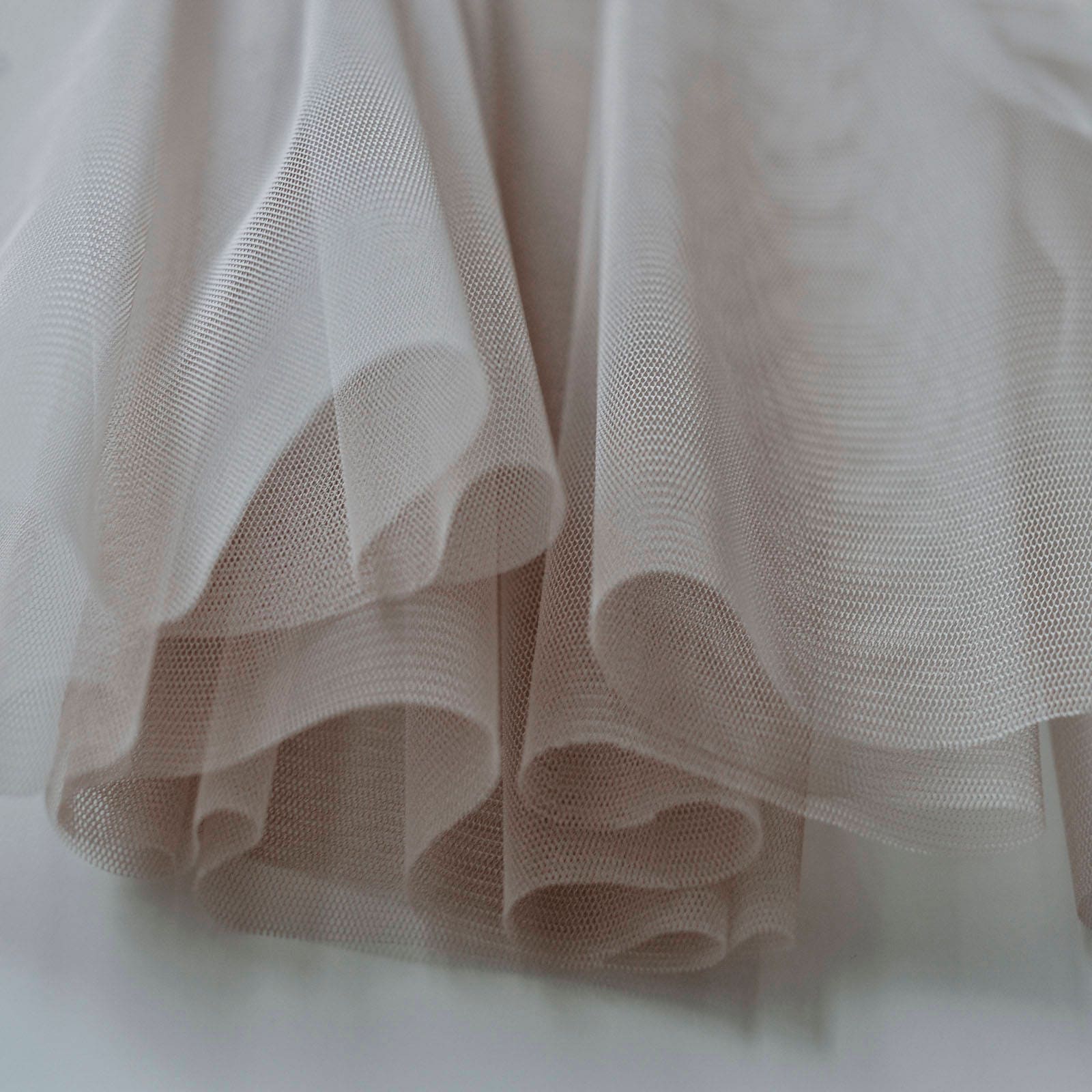 Mink Brown Grey Taupe Soft Tulle Veiling Fabric 150cm wide -  Sold by the metre