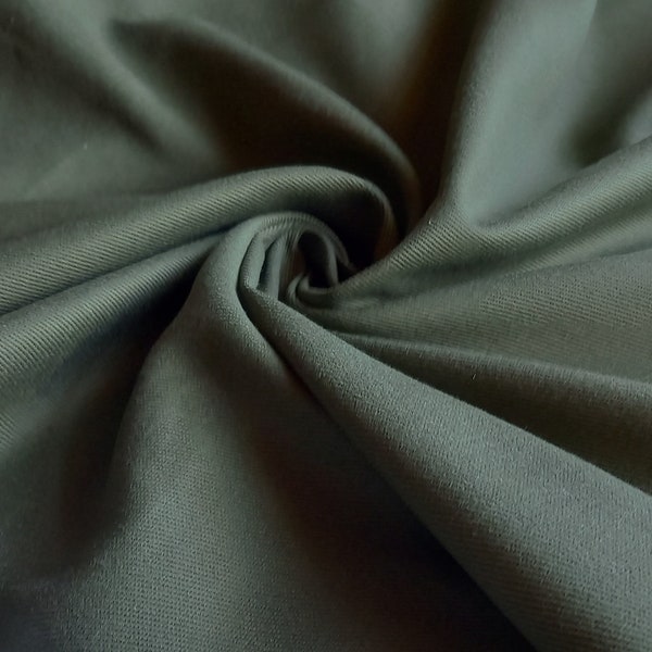 Kaki zware geweven stof 100% katoen twill – 150cm breed