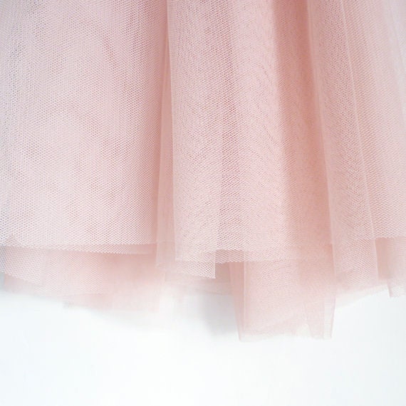 Dusky Muted Pink Soft Tulle Veiling Fabric 150cm wide - by the