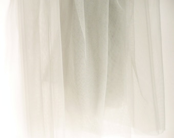 Light Grey Soft Tulle Veiling Fabric 150cm wide -  Sold by the metre (H3)