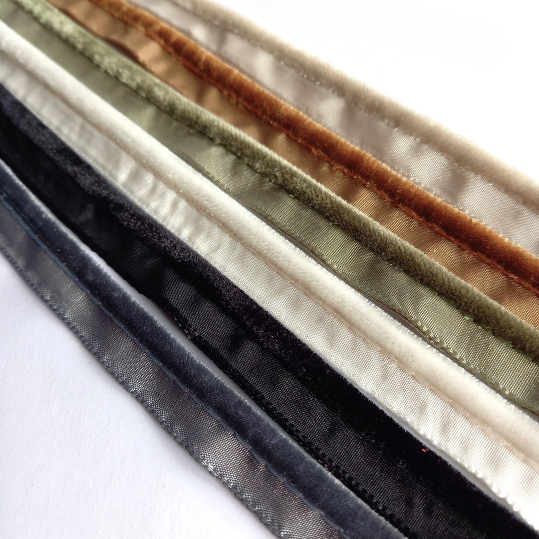 Soft Velvet Flanged Insert Piping Cord 5mm Diameter Natural Colours