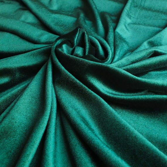 Bottle Green Soft Stretch Velvet Dress Fabric - Rich Dark Plain Knitted  Velour - Etsy