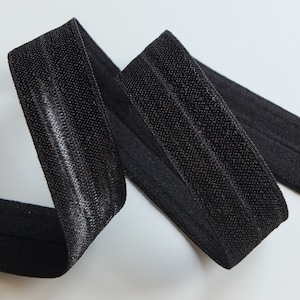 Gummiband zum überklappen - 18 mm Schwarz