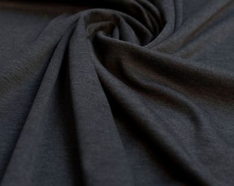 Dark Grey Ponti Roma Jersey Fabric - 4 way Stretch Heavy Soft Jersey Fabric