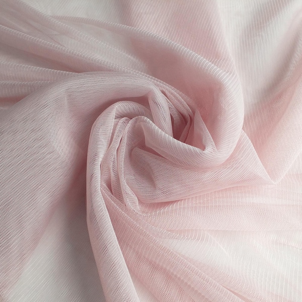 Dusky Muted Pink Soft Tulle Veiling Fabric 150cm wide -  Sold by the metre