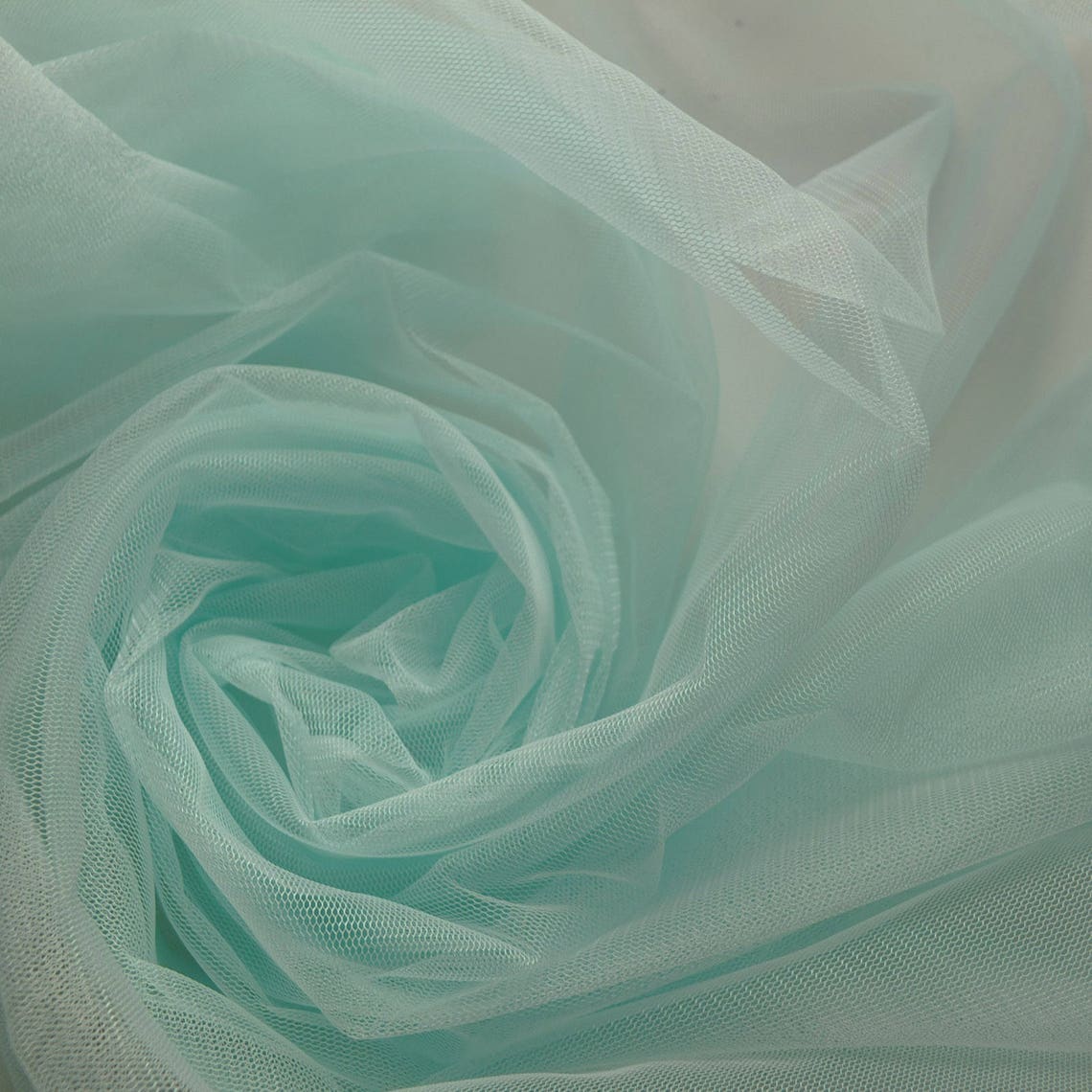 Pastel Mint Green Soft Tulle Fabric 150cm Wide Evening / - Etsy