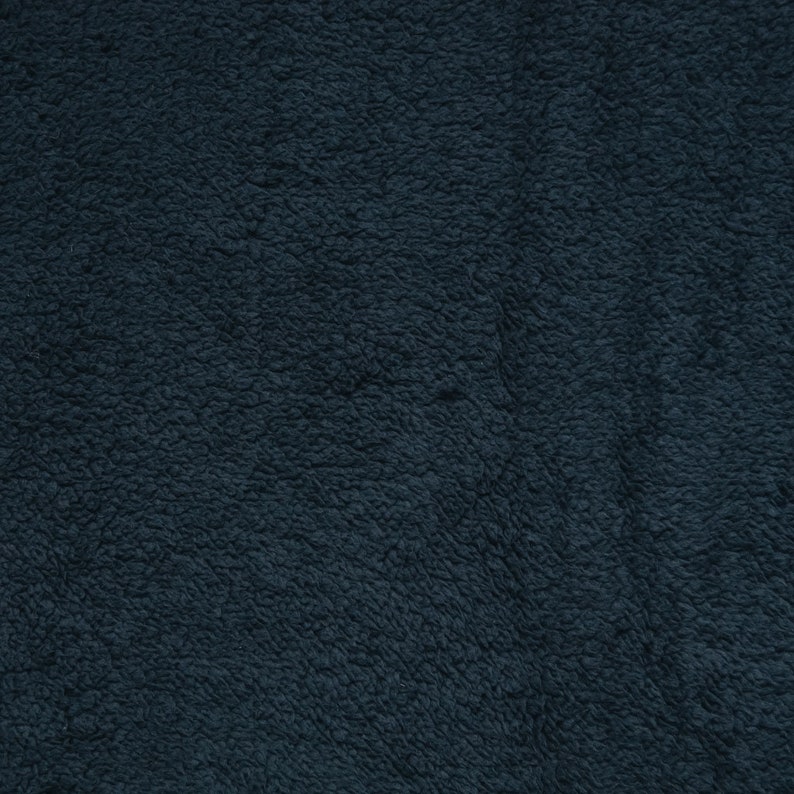 Navy Blue Coloured Luxury Sherpa Fleece Fabric Soft, Cuddly Texture 150cm wide image 4