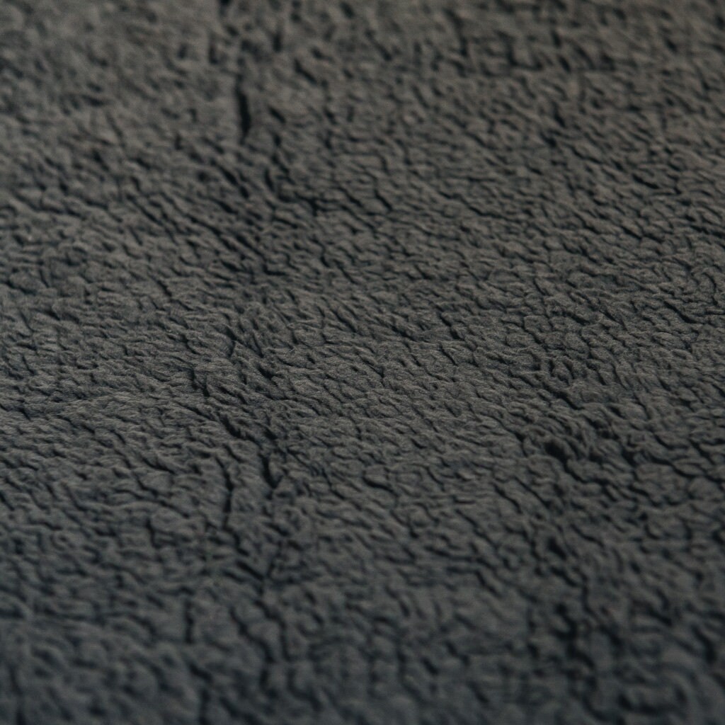Dark Grey Coloured Luxury Sherpa Fleece Fabric Soft Cuddly Etsy