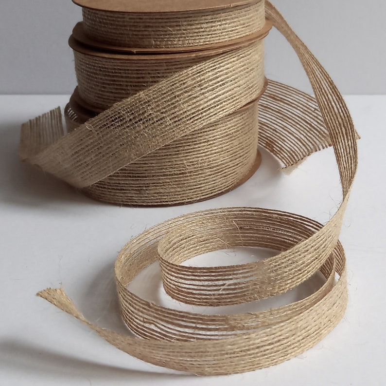 Burlap Ribbon Natural Hessian Jute Trim Neutral Beige Colour - 15mm ...
