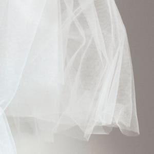 Super fine Luxury White tulle veiling fabric 150cm wide - very delicate light mesh - sold by the metre - wedding, bridal, veil, skirt, (M1)