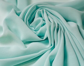 Classic Mint Green Plain Coloured Polyester Sheer Chiffon Dress Fabric - Venduto al metro - UK VENDITORE (J2)