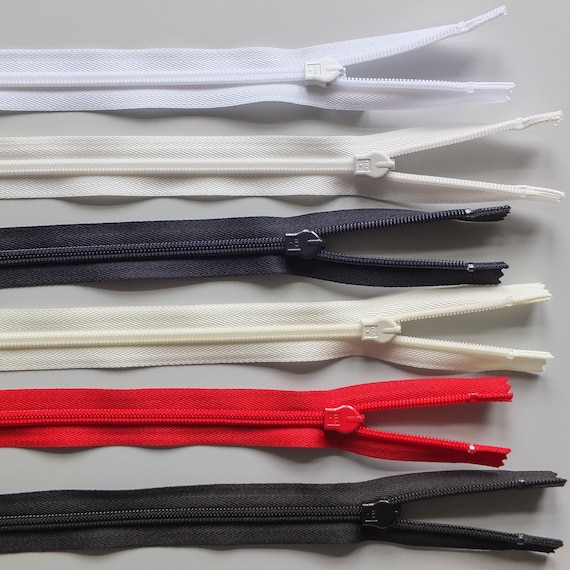 YKK Branded Invisible Concealed dress Zip - 55cm 22 Inch Long, Many Colours