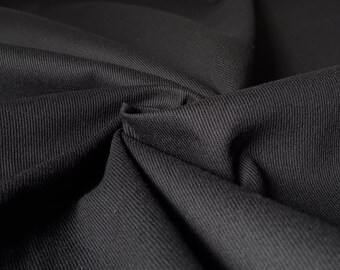 Black Twill Fabric 100% Cotton – 150cm Wide